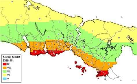 istanbul ilçelere göre deprem risk haritası